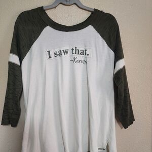 Maurices Large Raglan Sleeve Shirt